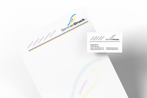 A4 paper with business card mockup